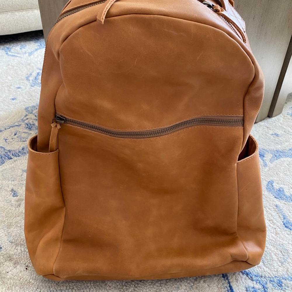 Leather backpack